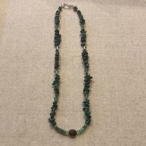 Brand new Malachite and watermelon tourmaline necklace